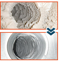 Before & After Dryer Vent Cleaners